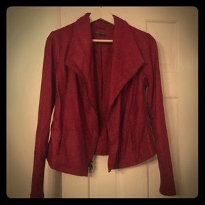 Vince dark red leather jacket